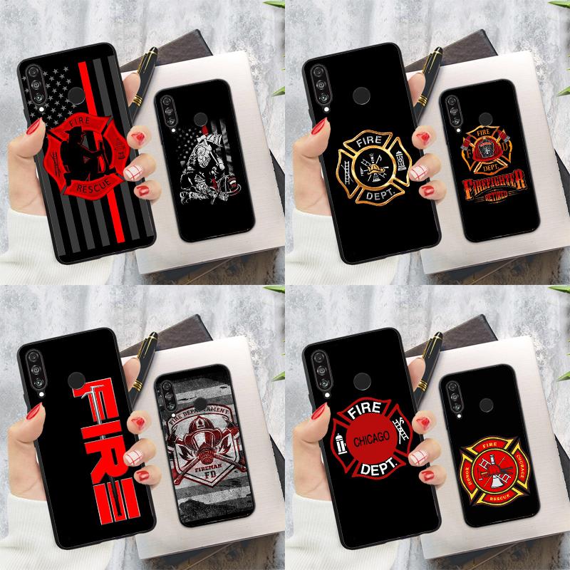 Firefighter Fire Department Fireman For Huawei Nova 11 9 10 SE Y60 Y70 Y90 Y61 Y91 Nova 3i 7i 8i 11i P20 P40 Lite P30 Pro Case
