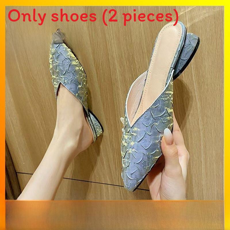 Hanbok Style Slingback Mules With Pu Material For Summer Casual Wear