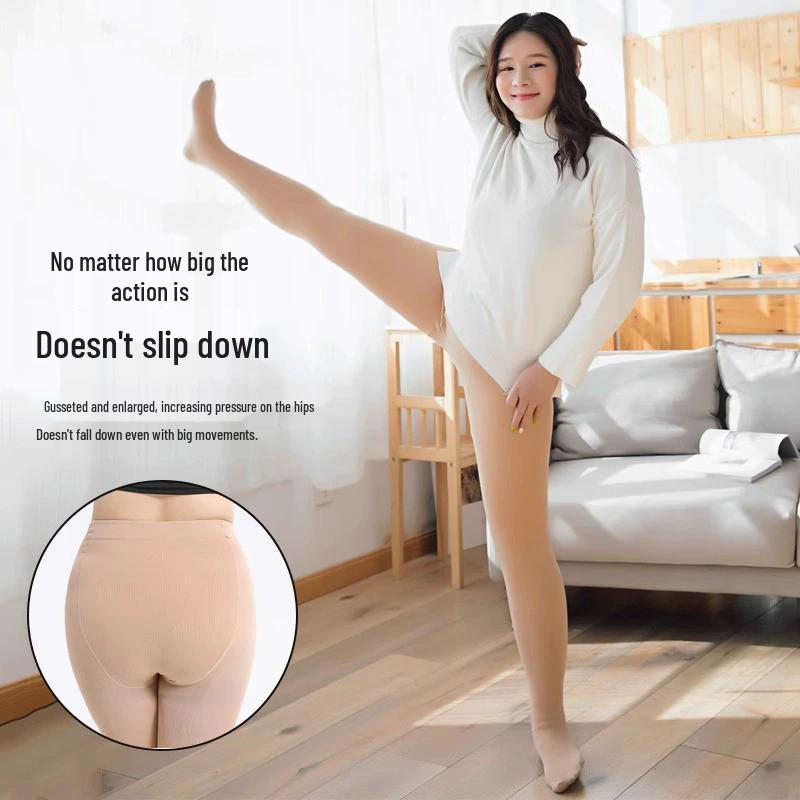Damen Leggings mit Fleece-Futter: Dick, warm, perfekt für Herbst und Winter. Erhältlich in Übergrößen und Petit-Größen, mit einem fußbedeckenden Design, das sich wie Haut anfühlt.
