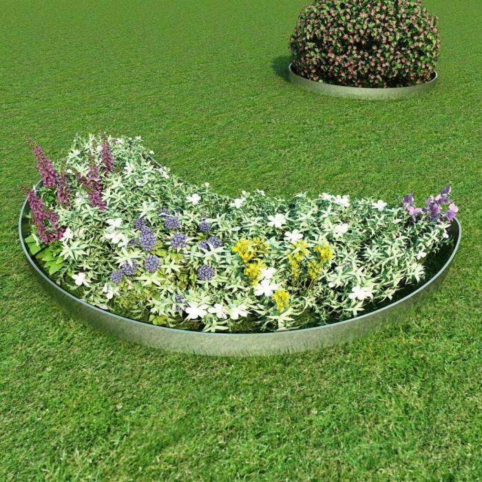 VidaXL Clôture de pelouse 20 pcs Acier galvanisé 100x20 cm