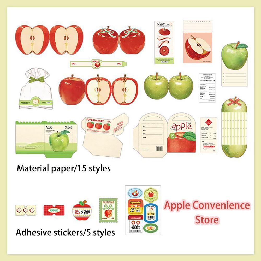 

Material Pack Fresh Store Creative Fun DIY Small Mechanism Hand Account Decoration Collar Stickers