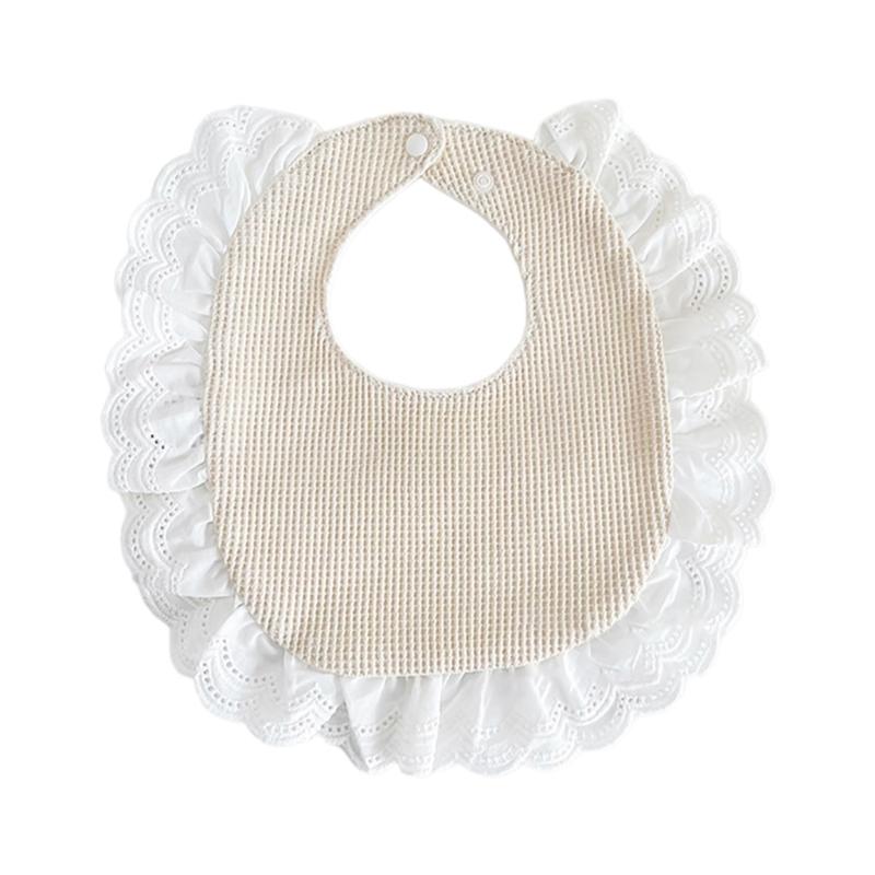 

Kids Fashion Lace Cotton Collar Bibs Hollow Out Newborns Bibs Child Elegant Lace Bibs Stylish Hollow Out Bibs for Girls