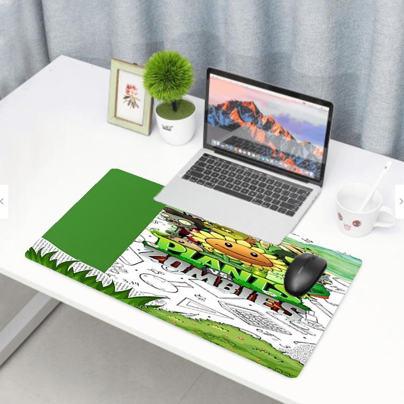 Plants vs. Zombies Print Mouse Pad, Anti‑Slip Desktop keyboard Mat, for PC Laptop Gaming Working Daily Use, Cool Festival Surprise Gift