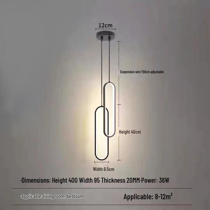 Lampada a Sospensione Moderna Minimalista a Doppia Testa