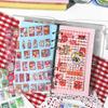 1 Sheets Cute Snacks Beverages Decorative Stickers Star Flash Film Scrapbooking DIY Collage Material Sticker Korean Stationery