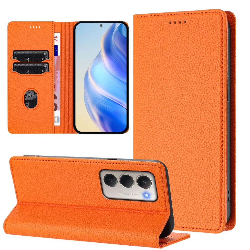 For Xiaomi Redmi 15 5G (Global) (169mm) Wallet Case RFID Blocking Litchi Texture Leather Mobile Cover