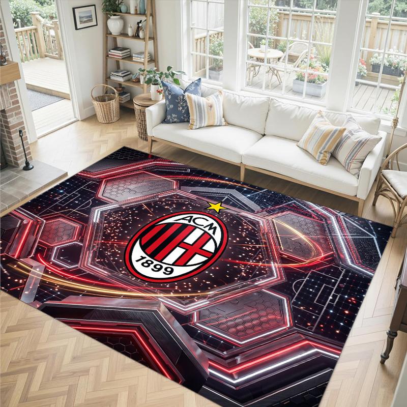 AC Milan Design Crystal Velvet Carpet Cozy Non?Slip Printed Rug For Bedroom Living Room Entrance