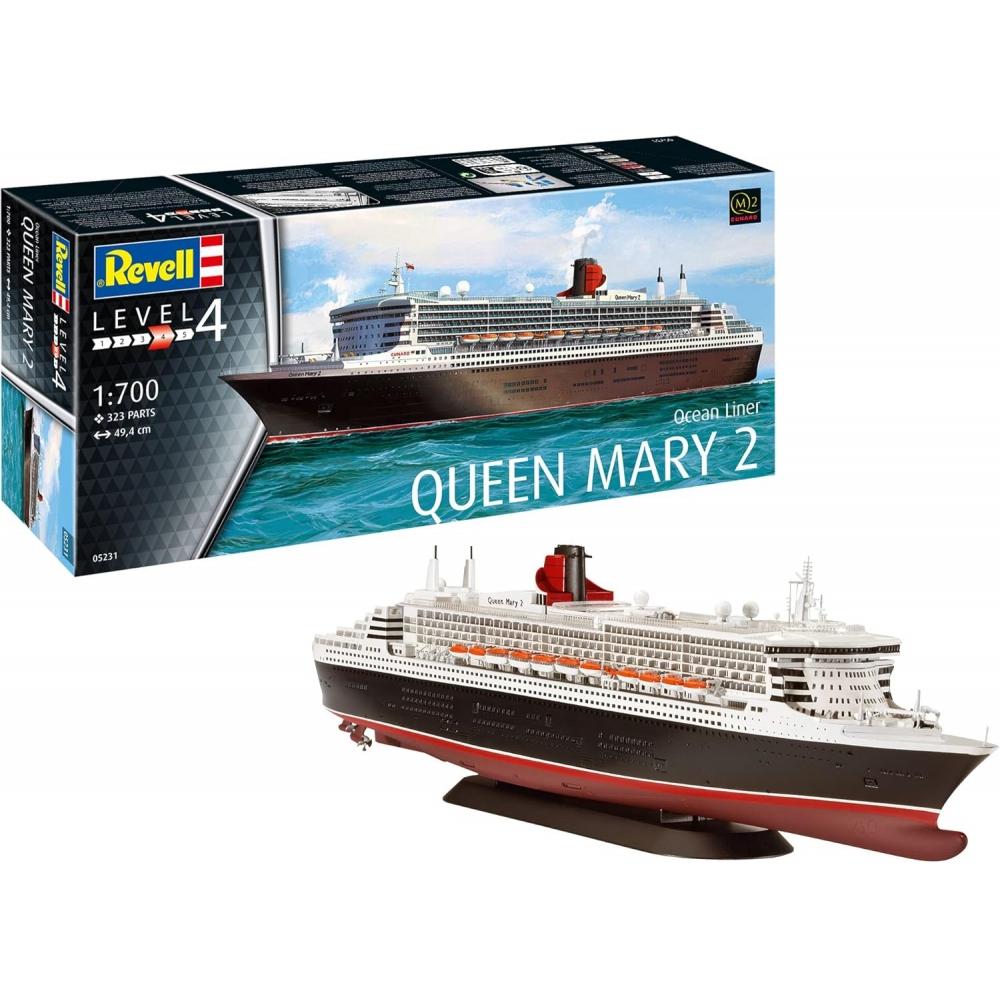 

German Level Revell 1 700 Luxury Passenger Ship Queen Mary 2 Plastic Model 05231