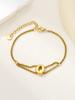 New stainless steel wholesale 26 English letters double-layer ring gold-plated bracelet