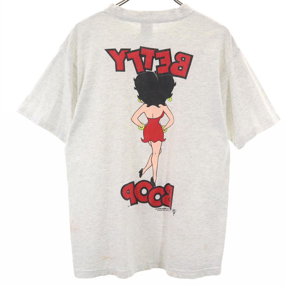 NJ CROCE 80s Made In USA Vintage Betty Boop Short Sleeve T-shirt Men's Used