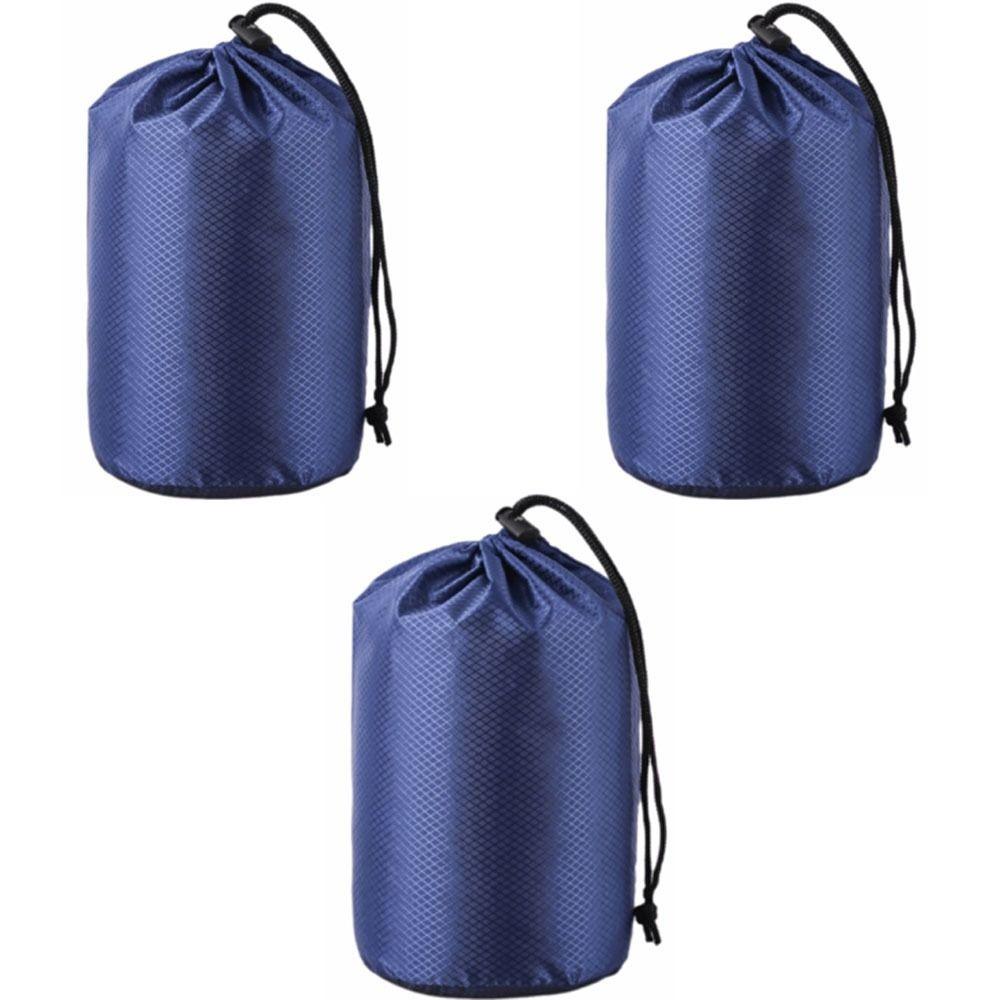 3 Pcs Dustproof Stuff Sack Waterproof Storage Sack Durable Dry Bag Hiking синий