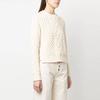 Polo Ralph Lauren SS23 Maglione Girocollo a Coste Monocolore Donna Maglione Bianco Sporco 211891675-001
