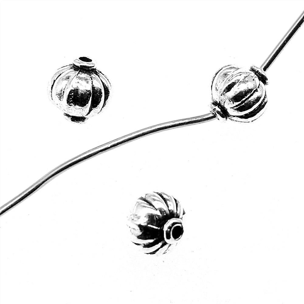 

30 шт. Ювелирные прокладки Маленькие бусины в виде тыквы Бусины с маленькими отверстиями Бусины-проставки 6x6x6 мм Размер отверстия 0,5 мм B13935