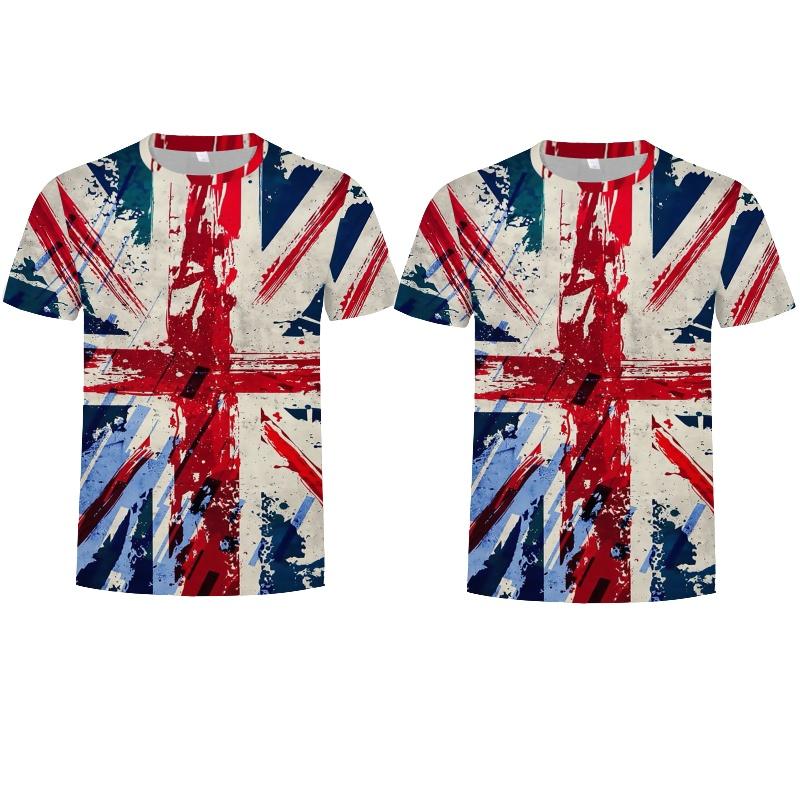 Classic Union Jack T-shirt For Men Women And Kids Casual And Simple Design