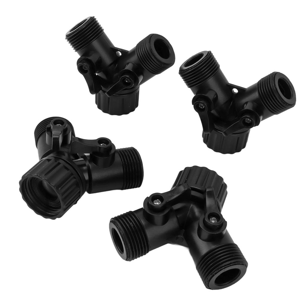 Raccordo a Y a 2 vie 2 valvole connettore per tubo da giardino rubinetto standard 4 pezzi