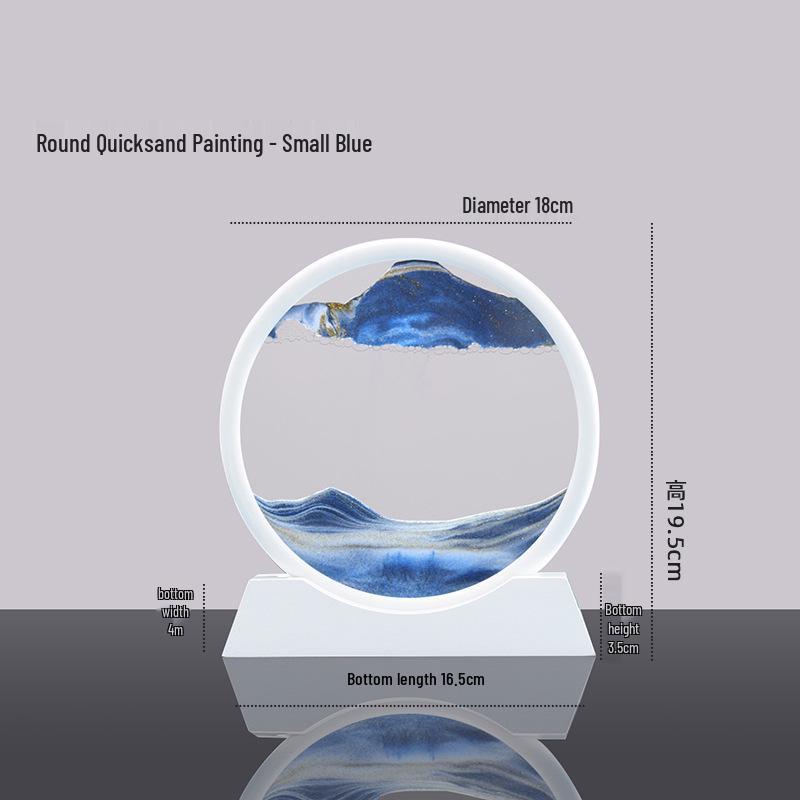 3D Quicksand Hourglass: Stereoscopic Table Ornament for Office and Home Decor
