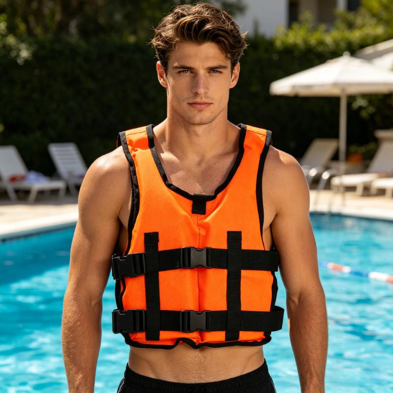 Adjustable Life Jacket for Adults Multi-color Buoyancy Vest for Fishing Boating Swimming Water Sports