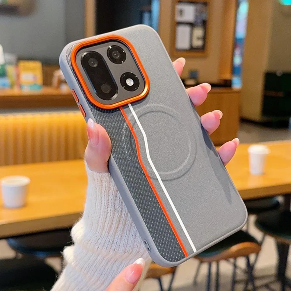 Premium Business Sle Magnetische Lederhülle für Oneplus 15 13T 13S 13R Ace 6 5 Pro Kabelloses Laden Metall Linsenschutz Abdeckung Funda