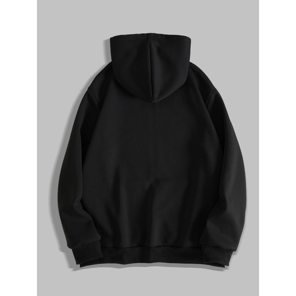 Y2K Gothic Dark Comic Style Printed Zipper Hoodie, a Fashionable Street Trend Zipper Hoodie Suitable for Casual Occasions