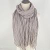Export Solid Color Crumpled Scarf Women'S Literary And Leisure Cotton And Linen Scarf Versatile Neck Protection Scarf Sunscreen Silk Scarf