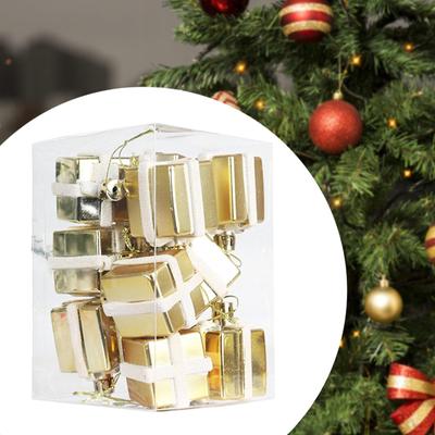 9 Pieces Christmas Tree Ornaments Pendant DIY Crafts Mini Gift Boxes Xmas Decorations for