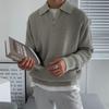 Men's Retro Half-Zip Sweater: Thick, Loose-Fit, Japanese Style (Autumn/Winter Collection)