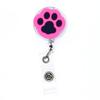 1pc Cat Feet Retractable Badge Holder for Nurses Porta Credencial Name Tag Id Card Holder Lanyards Badge Reel Clip