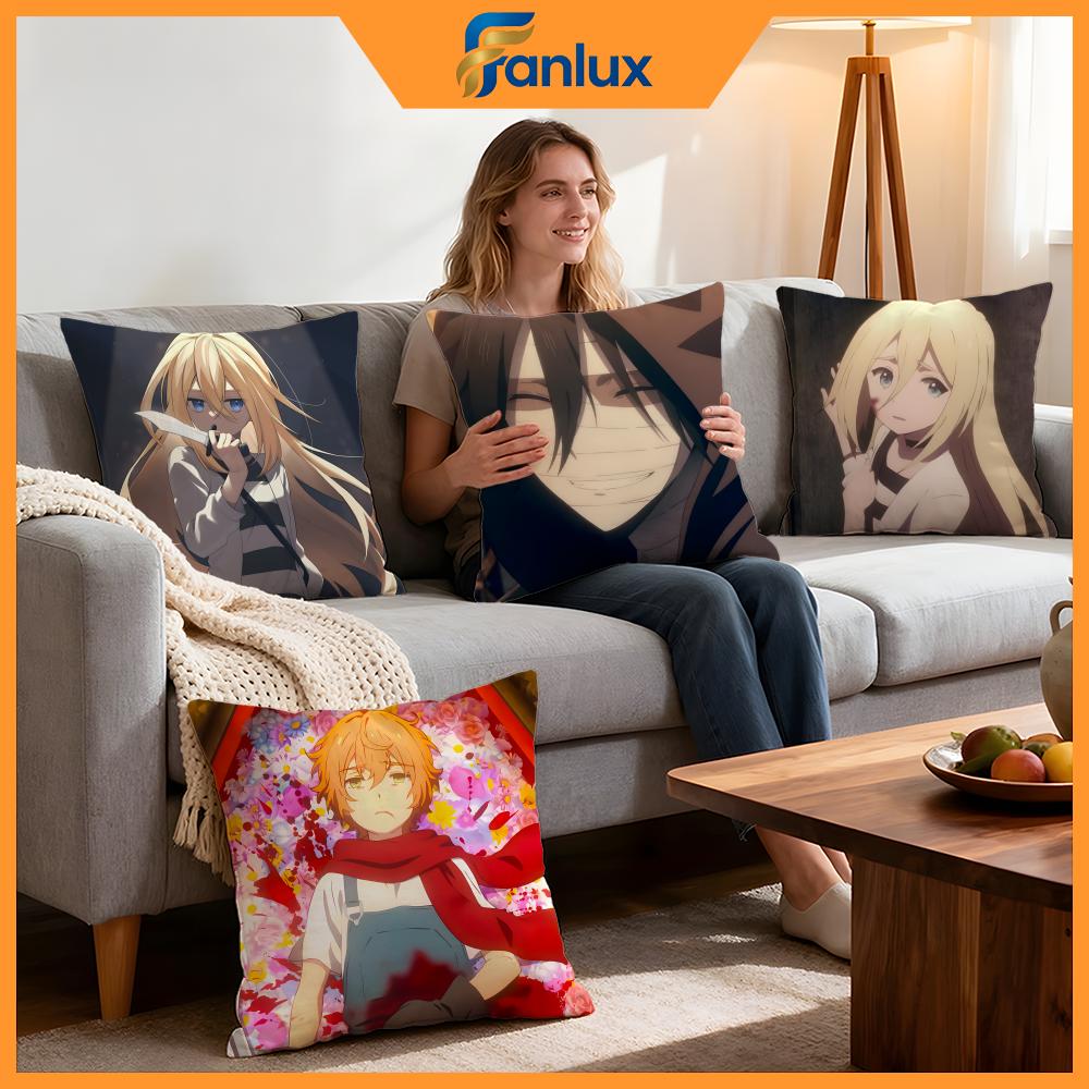 Anime Angels of Death Cushion Cover Pcs Decorative Covers Soft Cushion Case for Sofa Couch Decor x x Pillowcases