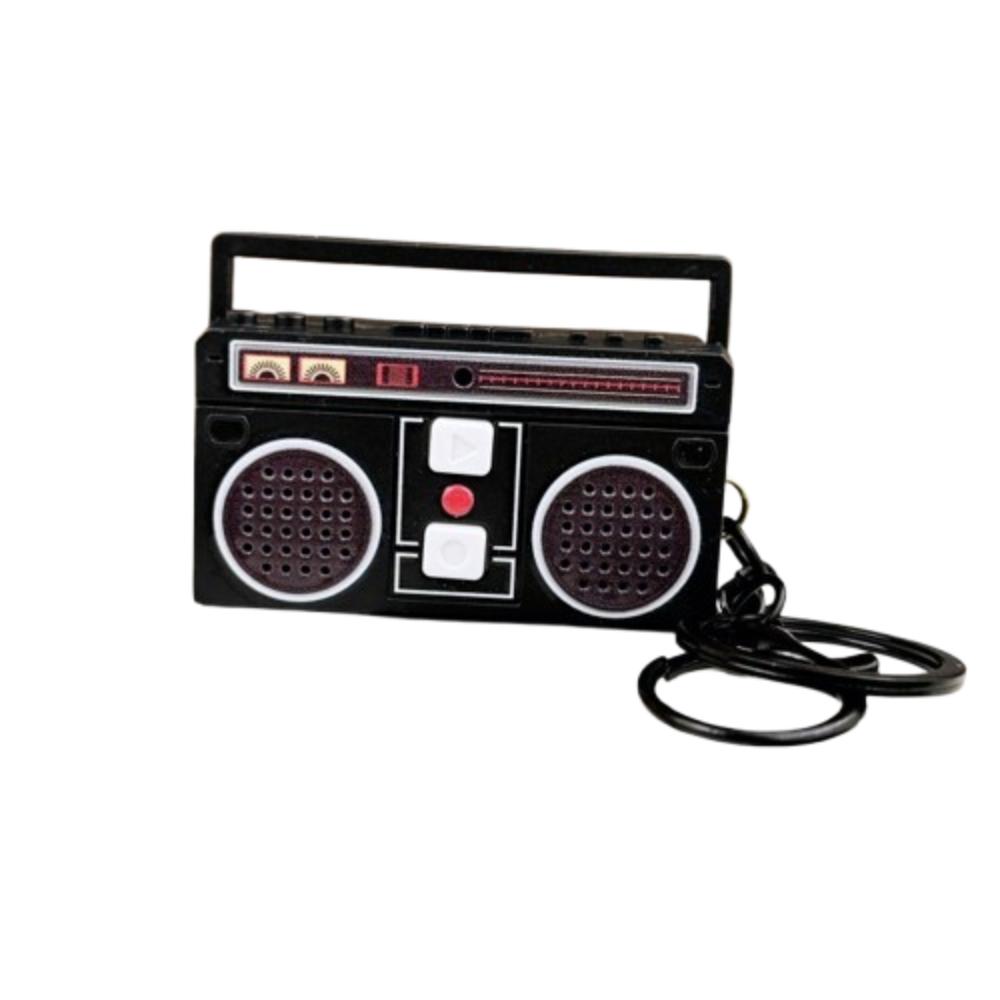 

Акриловый брелок для записи, подвеска для сумки, подвеска в виде диктофона, маленький динамик, держатель для ключей, леди чёрный