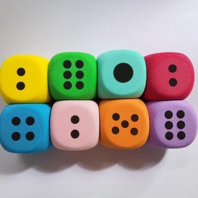 1PC 60/80mm Dot Dices Large Foam Learning Aids Six Sides Dices for Class Board Game Kids Counting Toy Point Dice