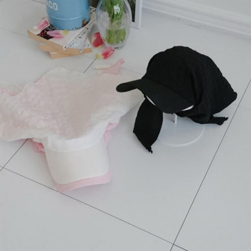 

Women s Summer Seersucker Design Hooded Hat black