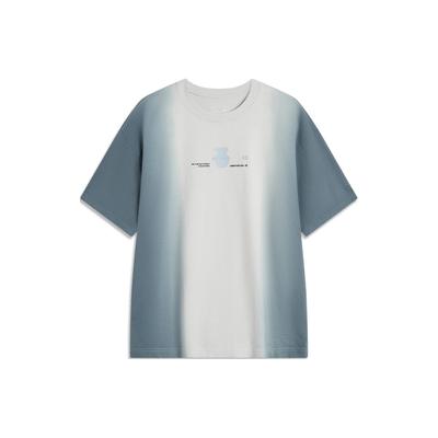 Li Ning CF Su Tian Gong Kai Wu Printed Vintage Loose Soft Short Sleeve Drop Shoulder T-Shirt Unisex T-Shirts Bleached ATSU825-2