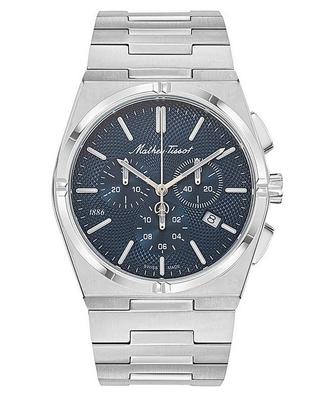 Zeus Chrono Stainless Steel Blue Dial Quartz H118CHABU Men's Watch