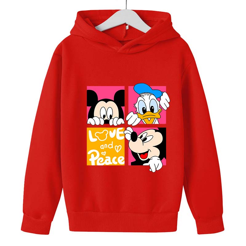 

детская одежда для девочек толстовка с капюшоном Минни одежда для мальчиков Дональд Дак Микки Маус Pattern Дети Топ толстовка с капюшоном Мода Открытый свитер Дети 160