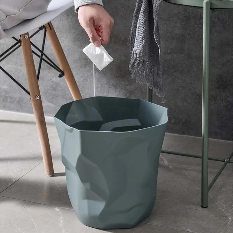 Kreativer unregelmäßiger Mülleimer, Badezimmerabfalleimer, Haushaltstoiletteneimer, Haushaltsmülleimer für Küche und Badezimmer