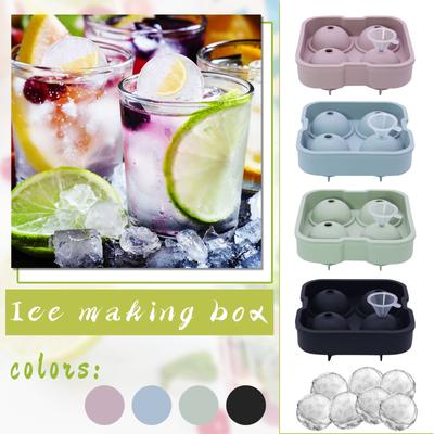 Food Grade 4-grid Ice Box Household Ice Mold Ice Ball Mold With Lid Ice