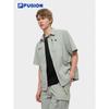 FUSION Men's Trendy Woven Short Sleeve Shirt