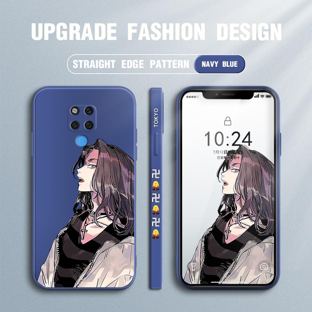 

Чехол для телефона с мультяшным красочным узором, квадратный, жидкий, силикон, TPU, полное покрытие, противоударный, защитный чехол для камеры Huawei Honor Vivo Vivo V21 5G темно-синий