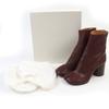 Excellent Maison Margiela 22 Short Boots Brown Leather Women 38 S58WU0260 Used