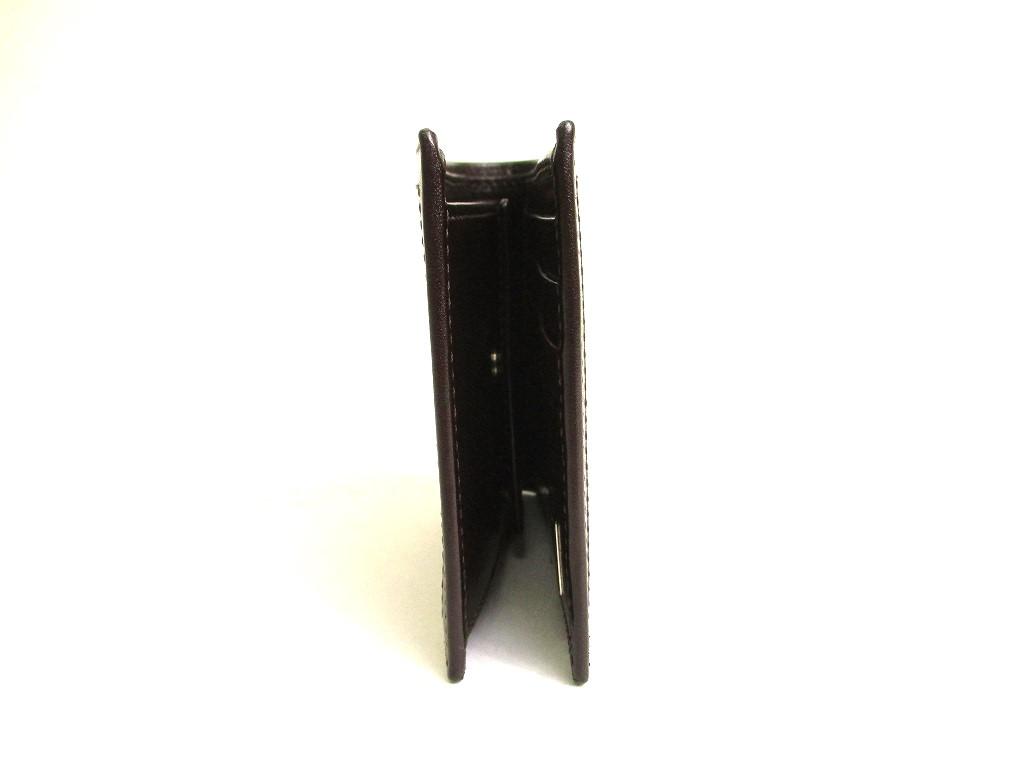 Authentic FENDI Zucca Dark Brown Canvas Leather Bifold Wallet Compact Wallet #9778  Refurbished