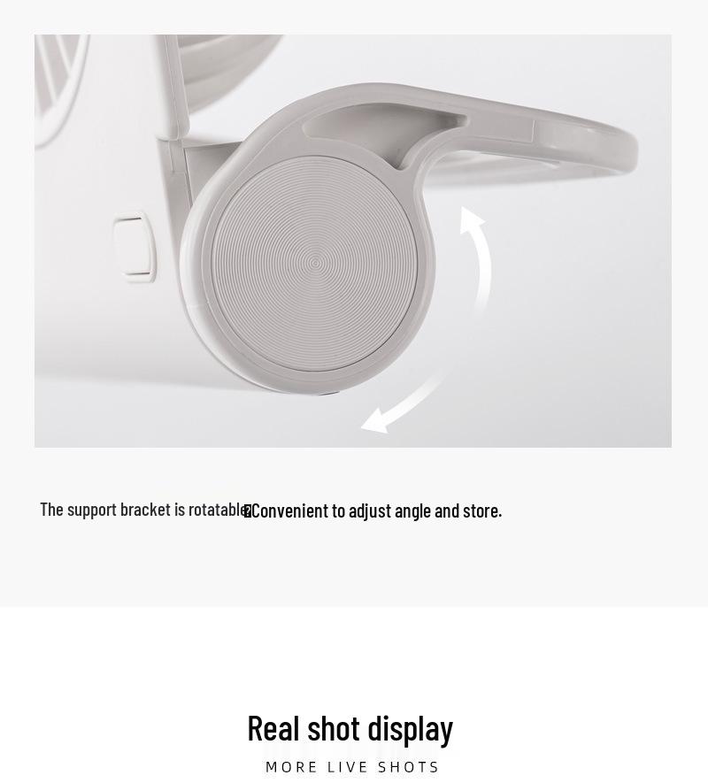 Slim USB Rechargeable Mini Desktop Fan