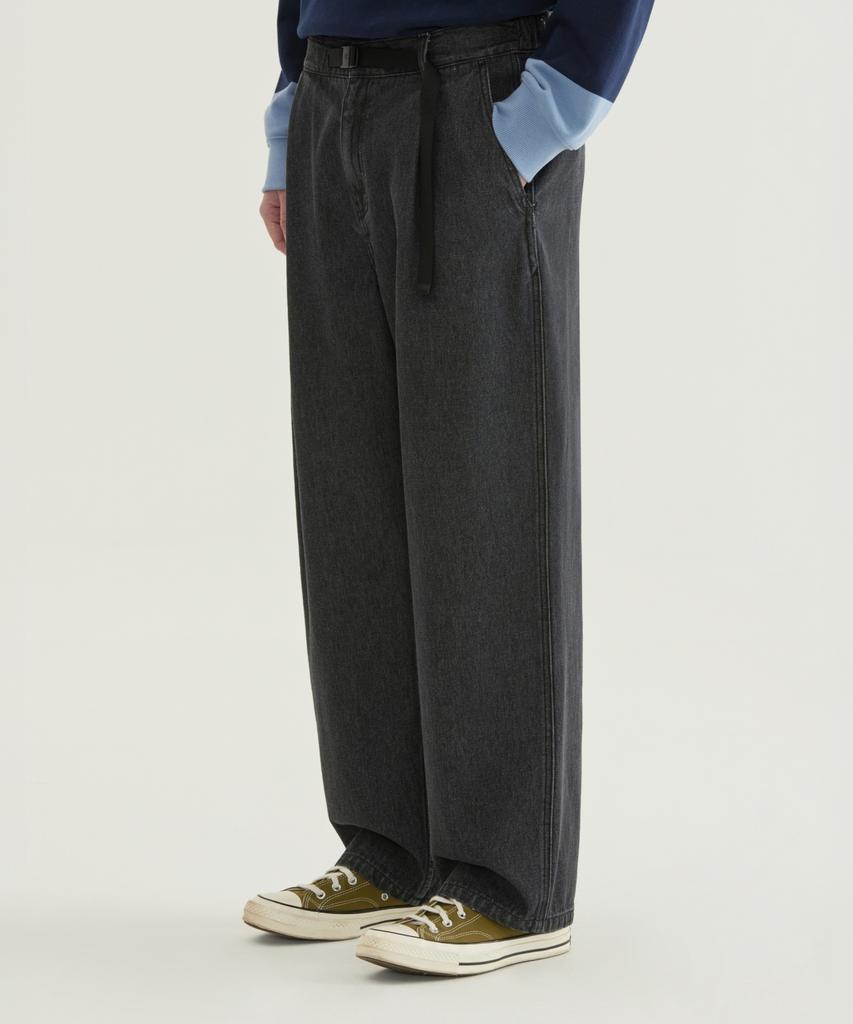 COVERNAT Cordura Semi-Wide Denim Easy Pants Black
