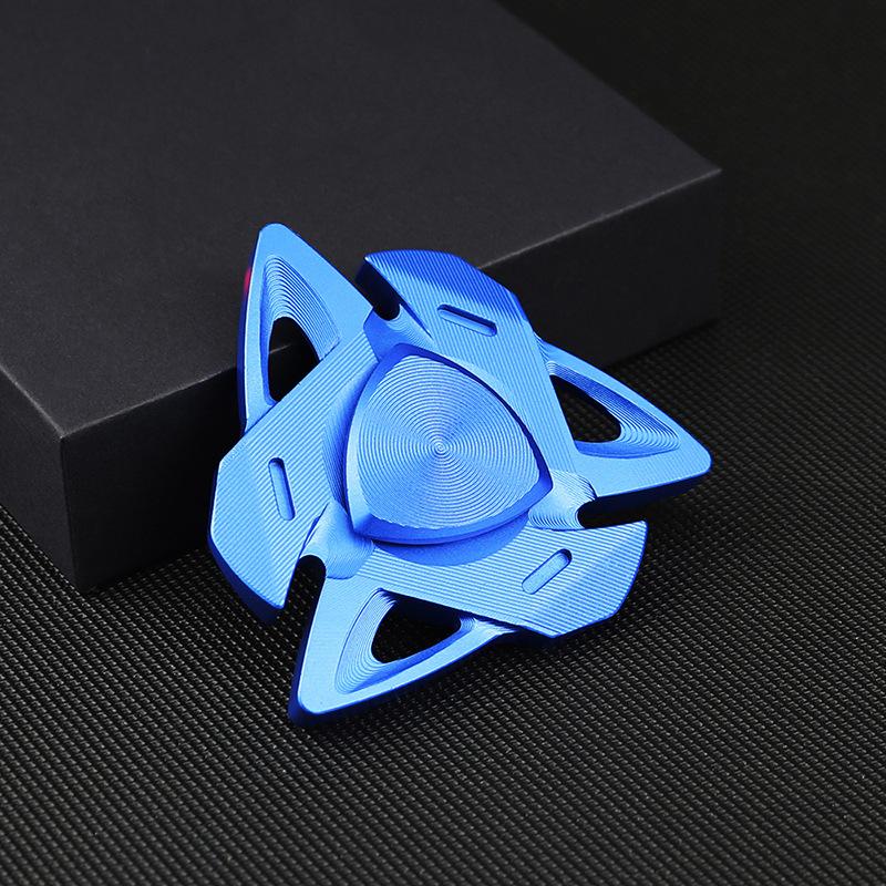 SCIONE Luminous Fingertip Gyro Aluminum Finger Gyro Metal Colorful Luminous Rotating Decompression Toy