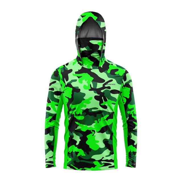 SIMMS Fishing Suit Fly Fishing Luya Hoodie Outdoor Ice Silk Sunscreen Clothing with Mask Quick Drying Breathable Thin