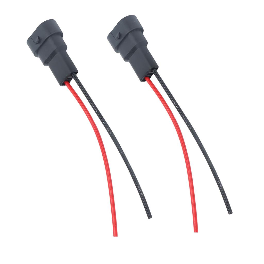 2Pcs Socket Wires Male Adapter Bulb Copper Wiring Harness 12V for LED Headlight Fog Lamps