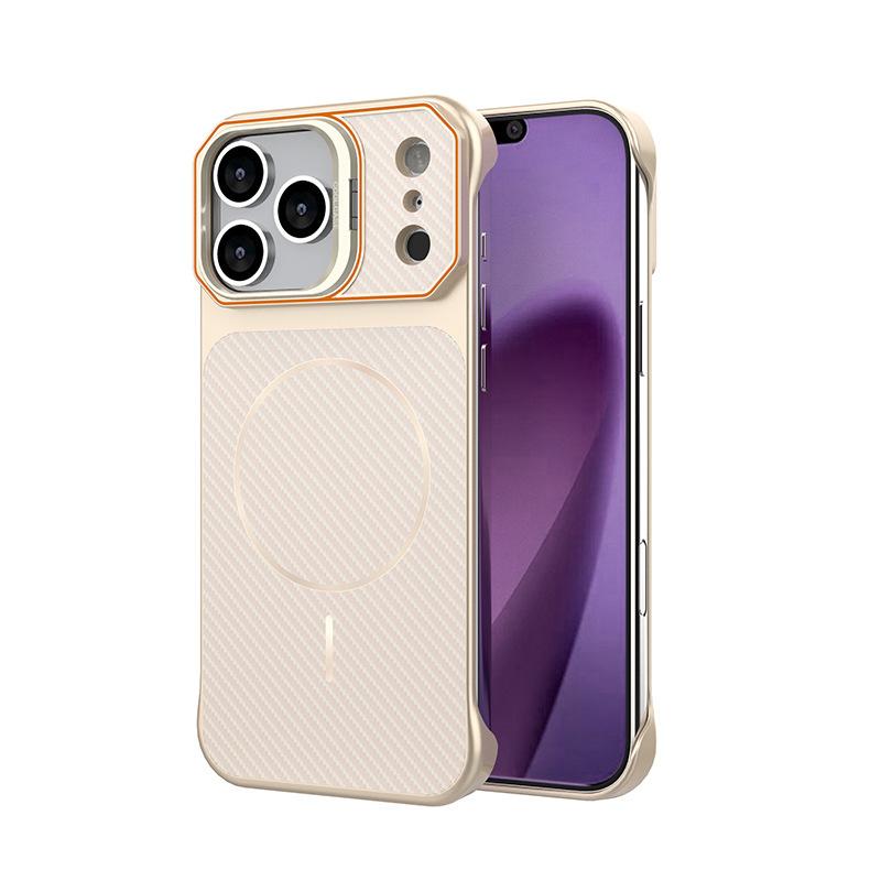 Applicable to Apple iPhone11promax half pack carbon fiber holder mobile phone case Apple 11 magnetic mobile phone case