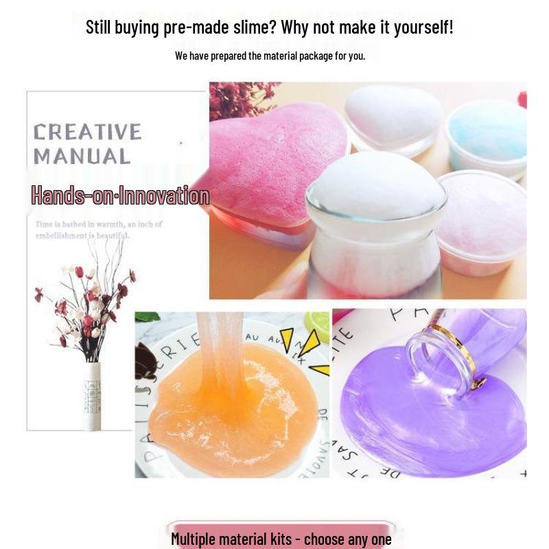Crystal Clear Slime Making Kit - Complete Set with Foam Glue and Liquid Glass Materials