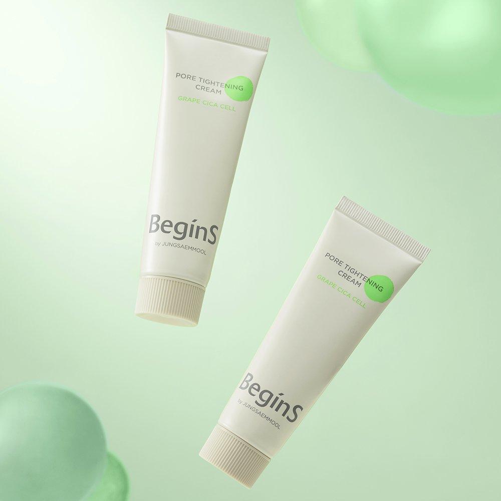Begins by Jeongsaemmul Pore Tightening Cream 50ml (5ml Pore Cream + Clear Pad (2 Pieces) Included)