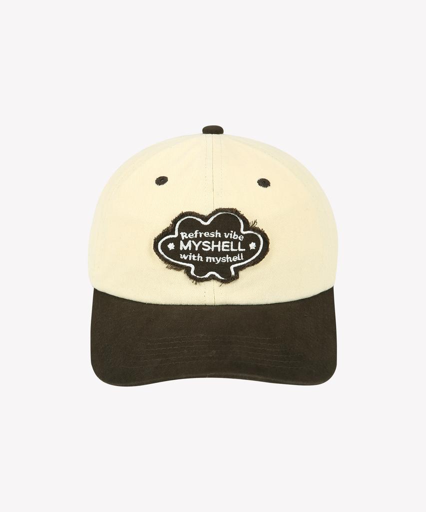 MYSHELL Applique Two-Tone Peach Ball Cap_20212Cp