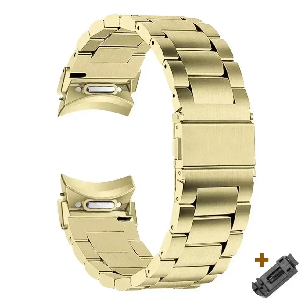 No Gaps Quick Fit Stainless Steel Strap For Samsung Galaxy 7FE 7 6 5 4 44 40mm 5 Pro 45mm Band For Galaxy Watch 6Classic 43 47mm